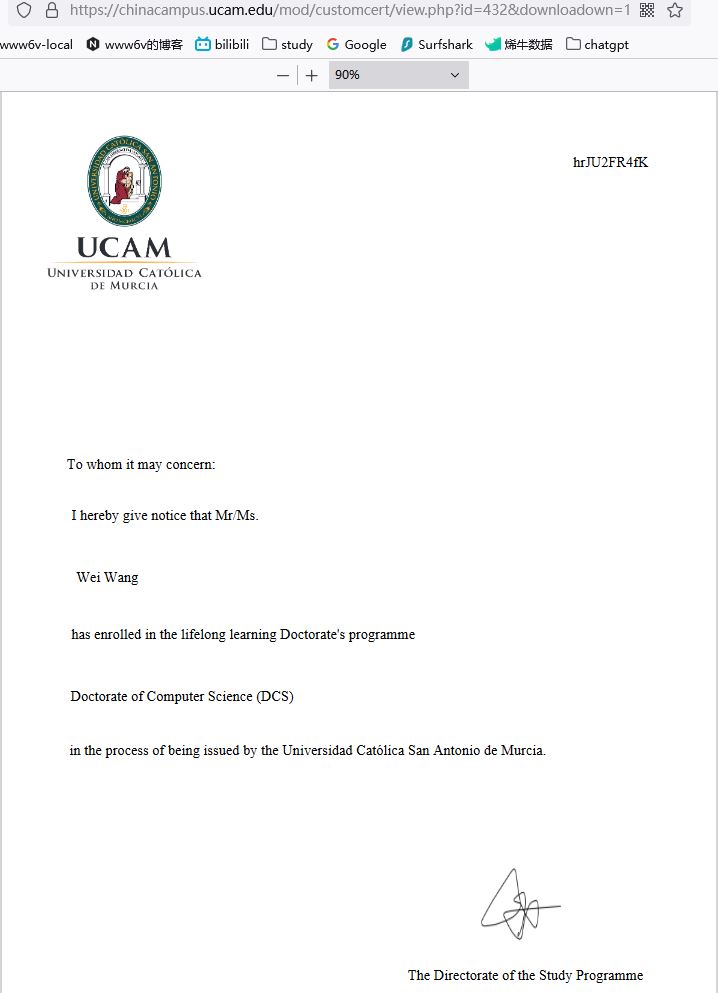 Ph.D.   Certificate